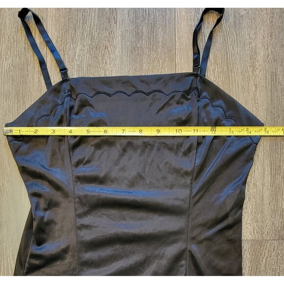 Women's Vintage Black Camisole Size M By Mel-Lin Adjustable Straps - Picture 3 of 7